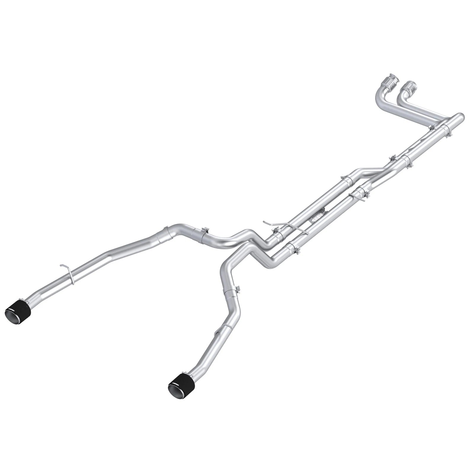 MBRP 2025 RAM RHO 3in Dual Split Rear Cat Back w/ Carbon Fiber Tips - T304