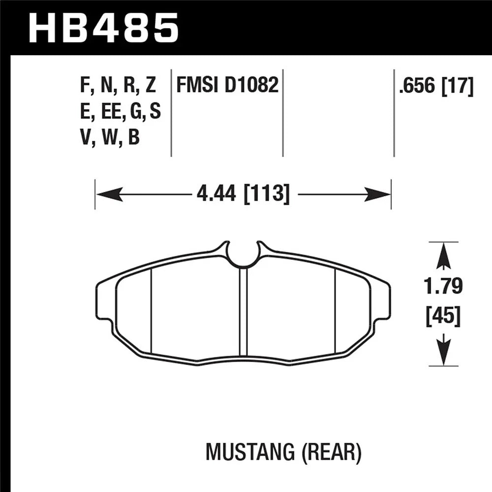 Hawk 05-07 Ford Mustang GT & V6 HPS Street Rear Brake Pads
