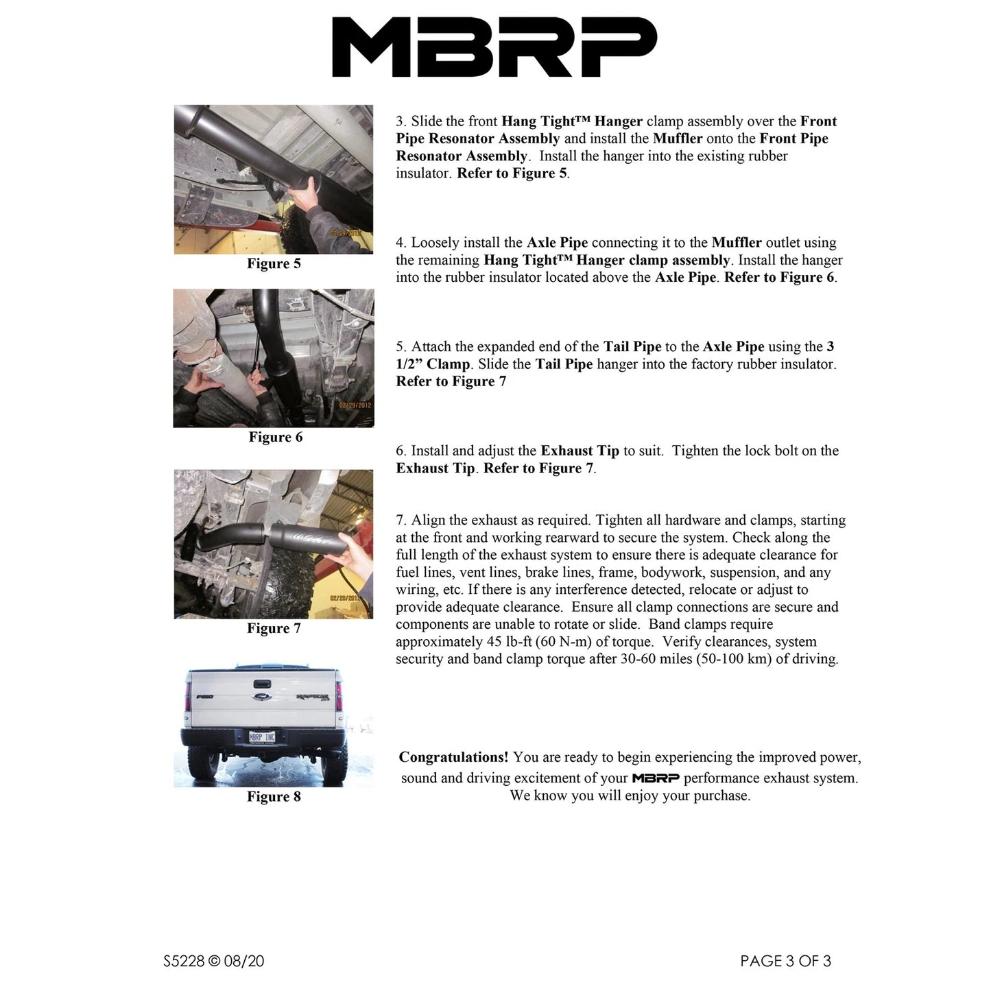 MBRP 11-13 Ford F150 SVT Raptor 6.2L EC-SB/CC-SB 3.5in Cat Back Single Exit Alum Exhaust System