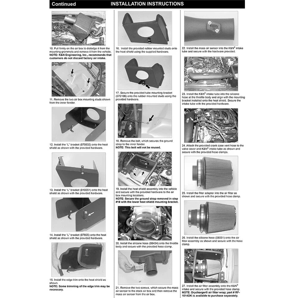 K&N 05 Nissan Pathfinder V6-4.0L Performance Intake Kit