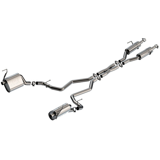 Borla 21-24 Jeep Grand Cherokee 5.7L S-Type Cat-Back - Factory Valance Tips