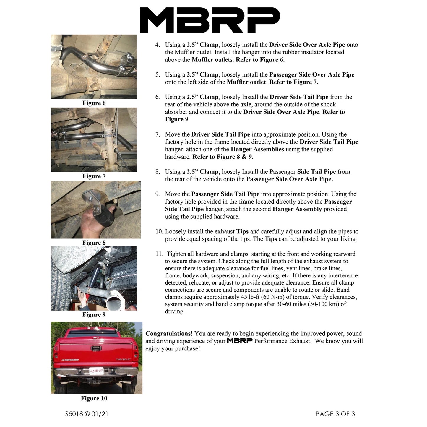 MBRP 2003-2007 Chev/GMC 1500 Classic 4.8/5.3L EC/CC-SB Cat Back Dual Split Side