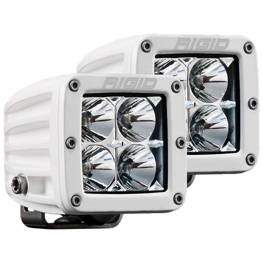 Rigid Industries Rigid D-Series LED Pro Light - Flood / Surface / White Housing / Pair (RIG602113)