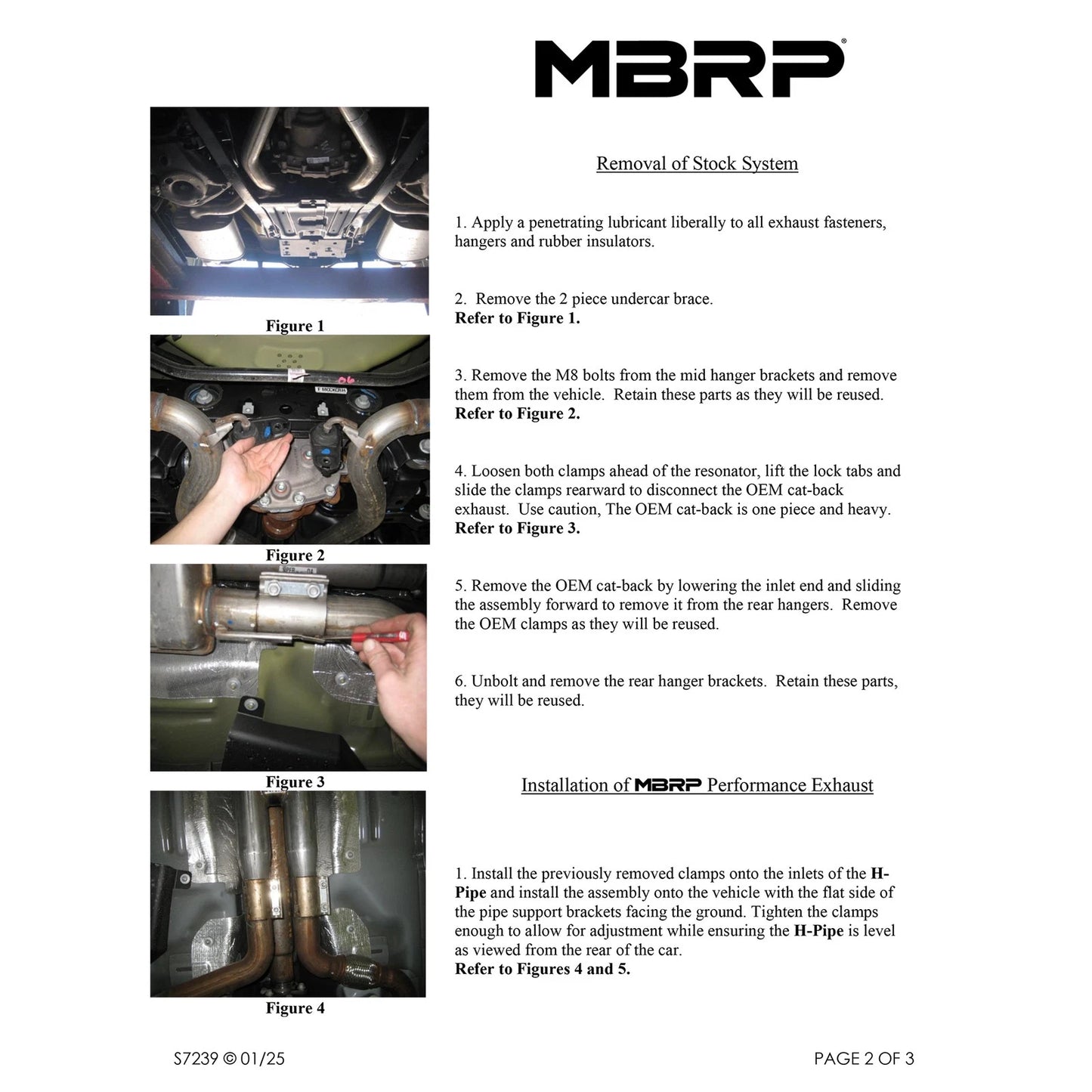 MBRP 15 Ford Mustang GT 5.0 Convertible Black 3in Cat Back Dual Split Rear Exit (Street Version)