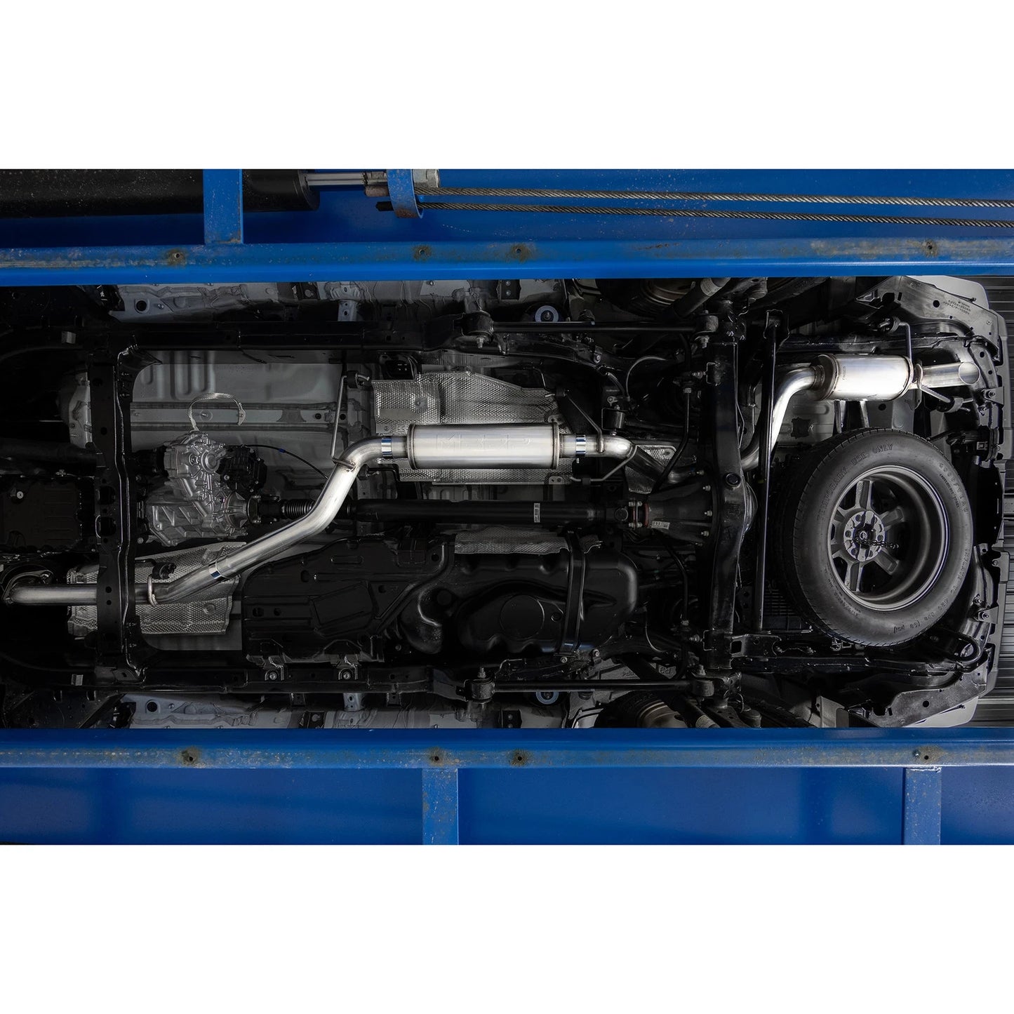 MBRP 24-26 Toyota Land Cruiser 2.4L 3in Cat-Back Single Rear High-Clearance Turn Down - T304