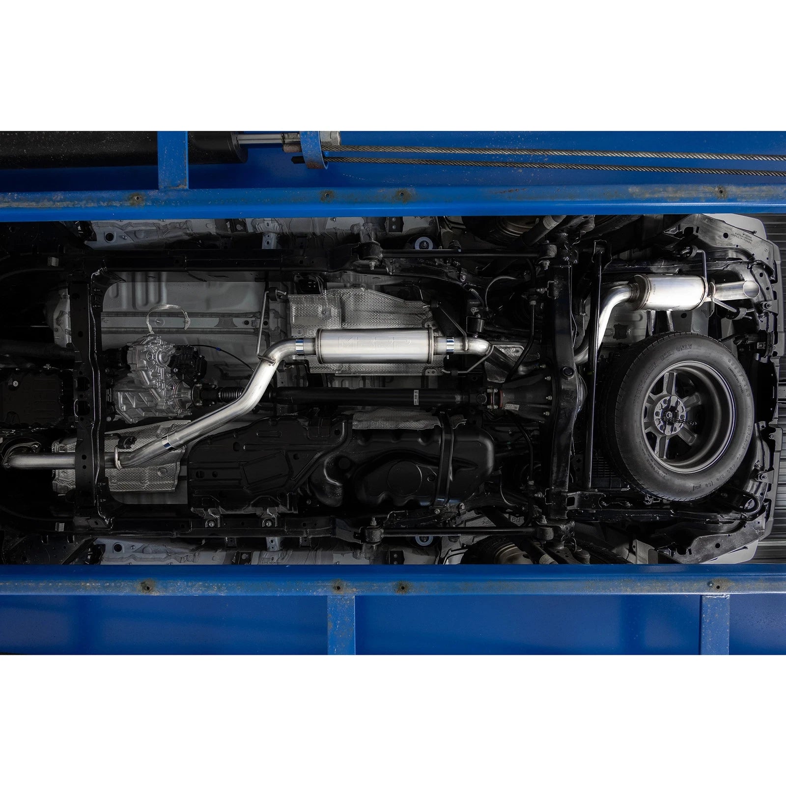 MBRP 24-26 Toyota Land Cruiser 2.4L 3in Cat-Back Single Rear High-Clearance Turn Down - T304