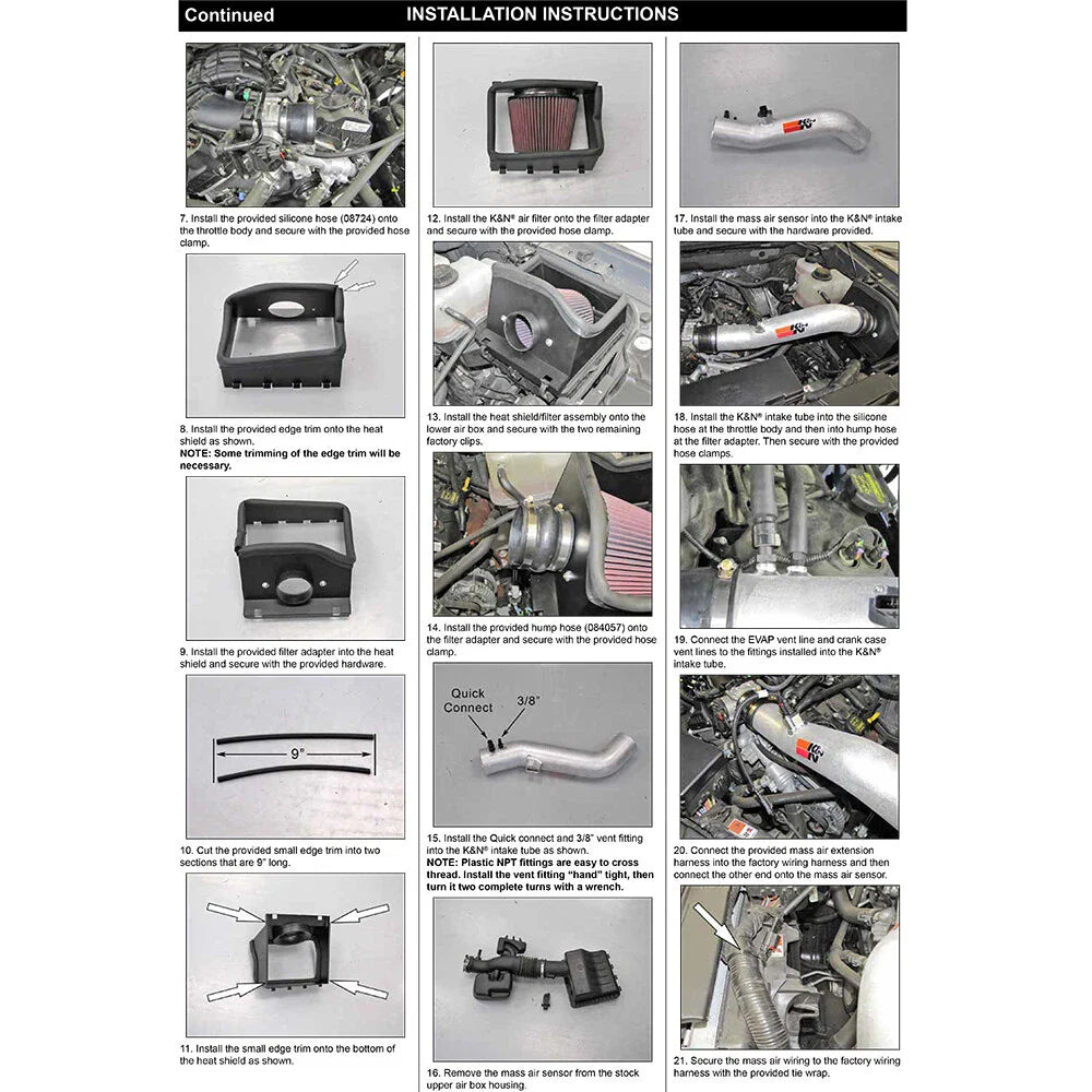 K&N 12-13 Ford F150 3.7L V6 Black High-Flow Performance Intake