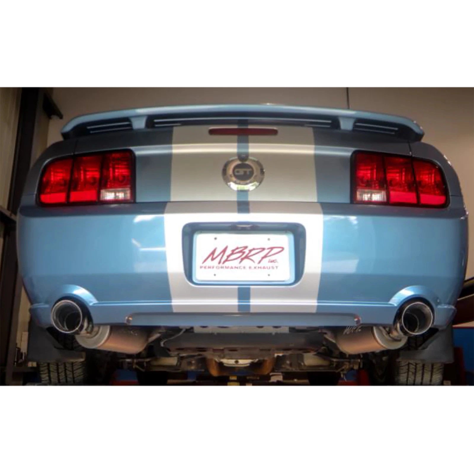 MBRP 05-10 Ford Mustang GT 5.0/Shelby GT500 Dual Mufflers Axle Back Split Rear T304