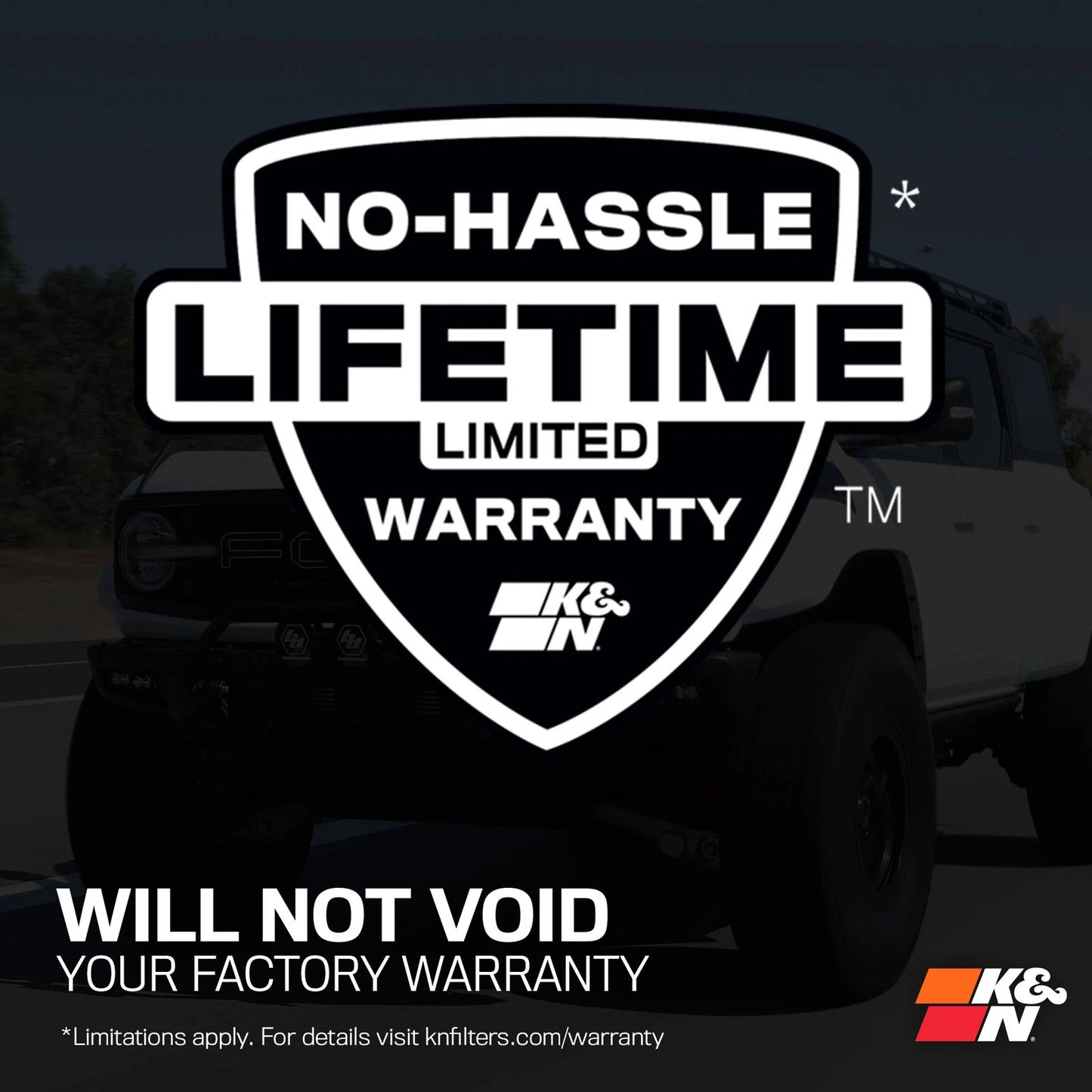 K&N 2023 Ford Bronco Raptor V6 3.0L F/I 63 Series AirCharger Performance Air Intake System