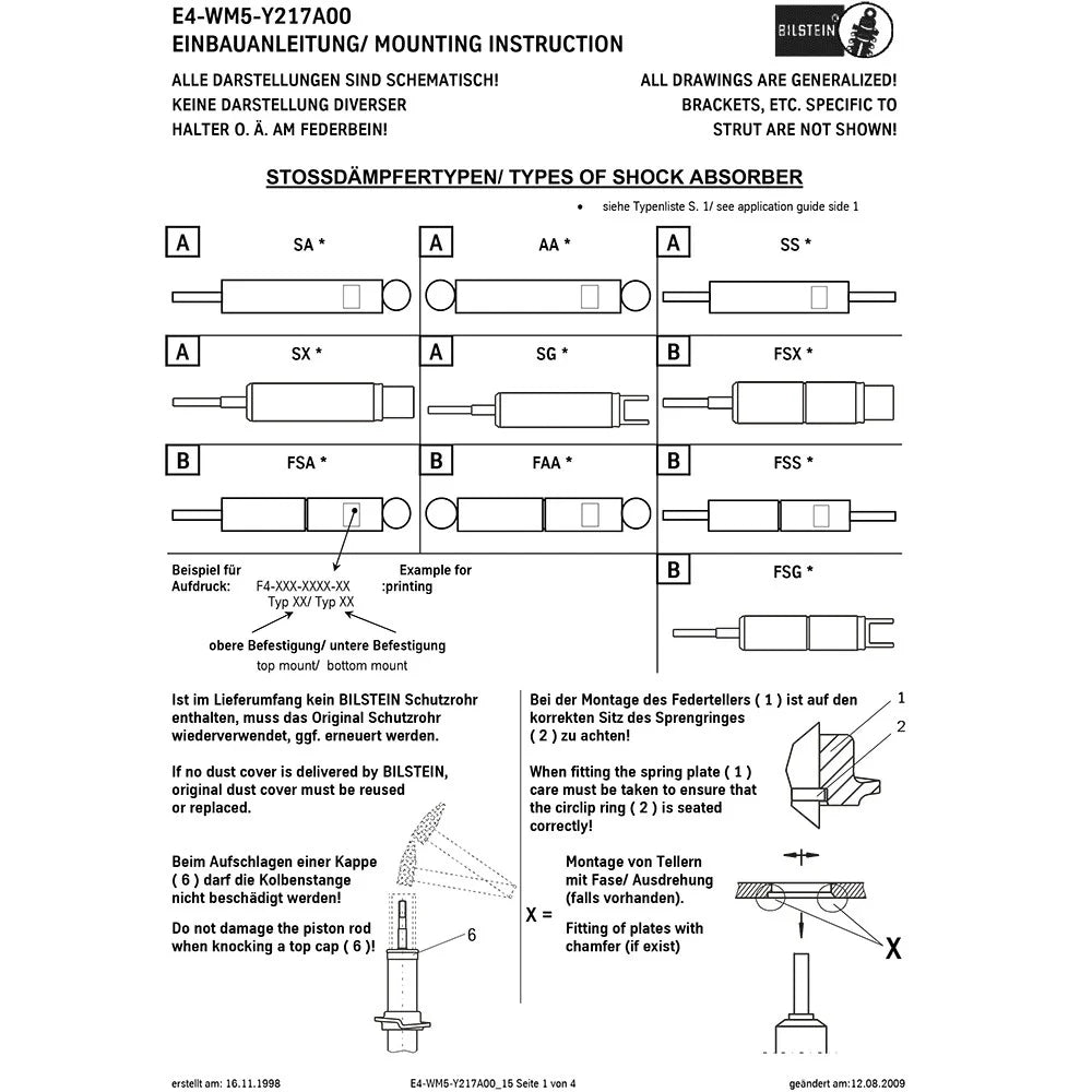 Bilstein B6 11-14 Buick Regal / 13-14 Chevrolet Malibu Rear 46mm Monotube Strut Assembly
