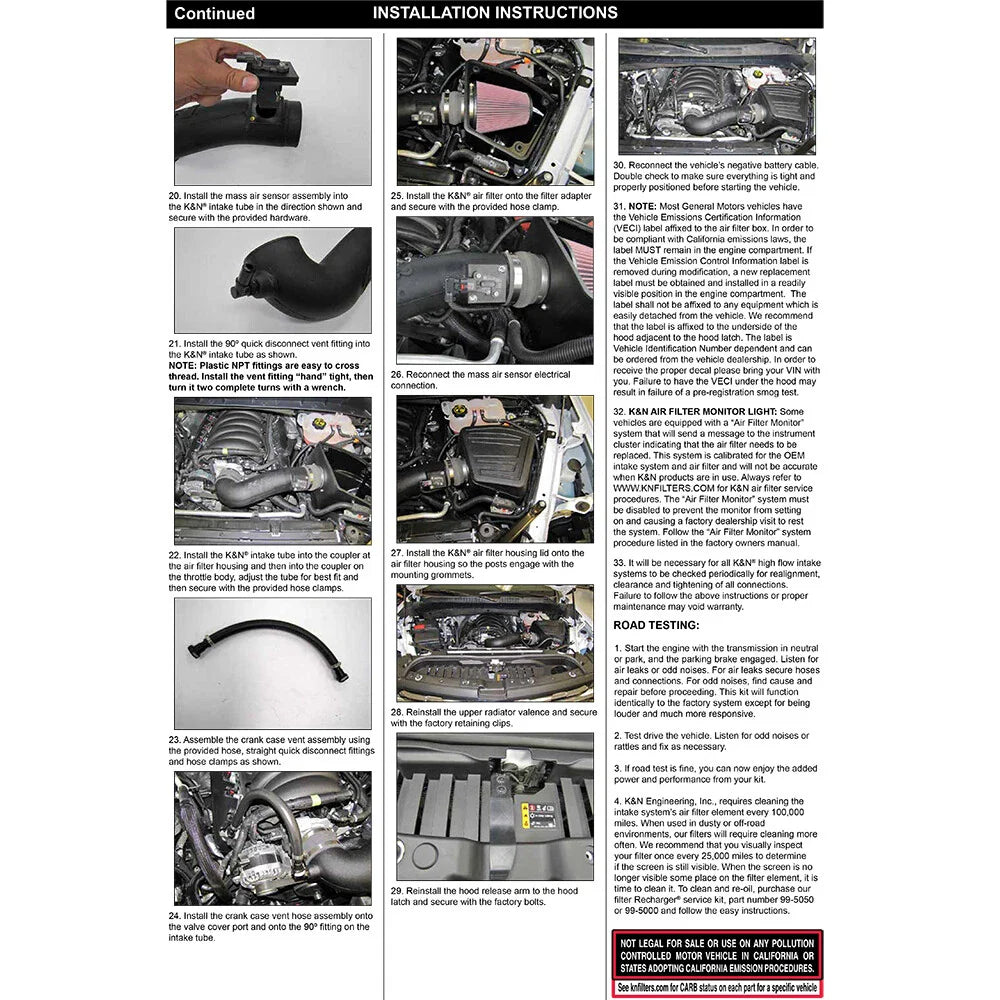 K&N 2019 Chevrolet / GMC 1500 V8-5.3/6.2L F/I AirCharger Performance Intake