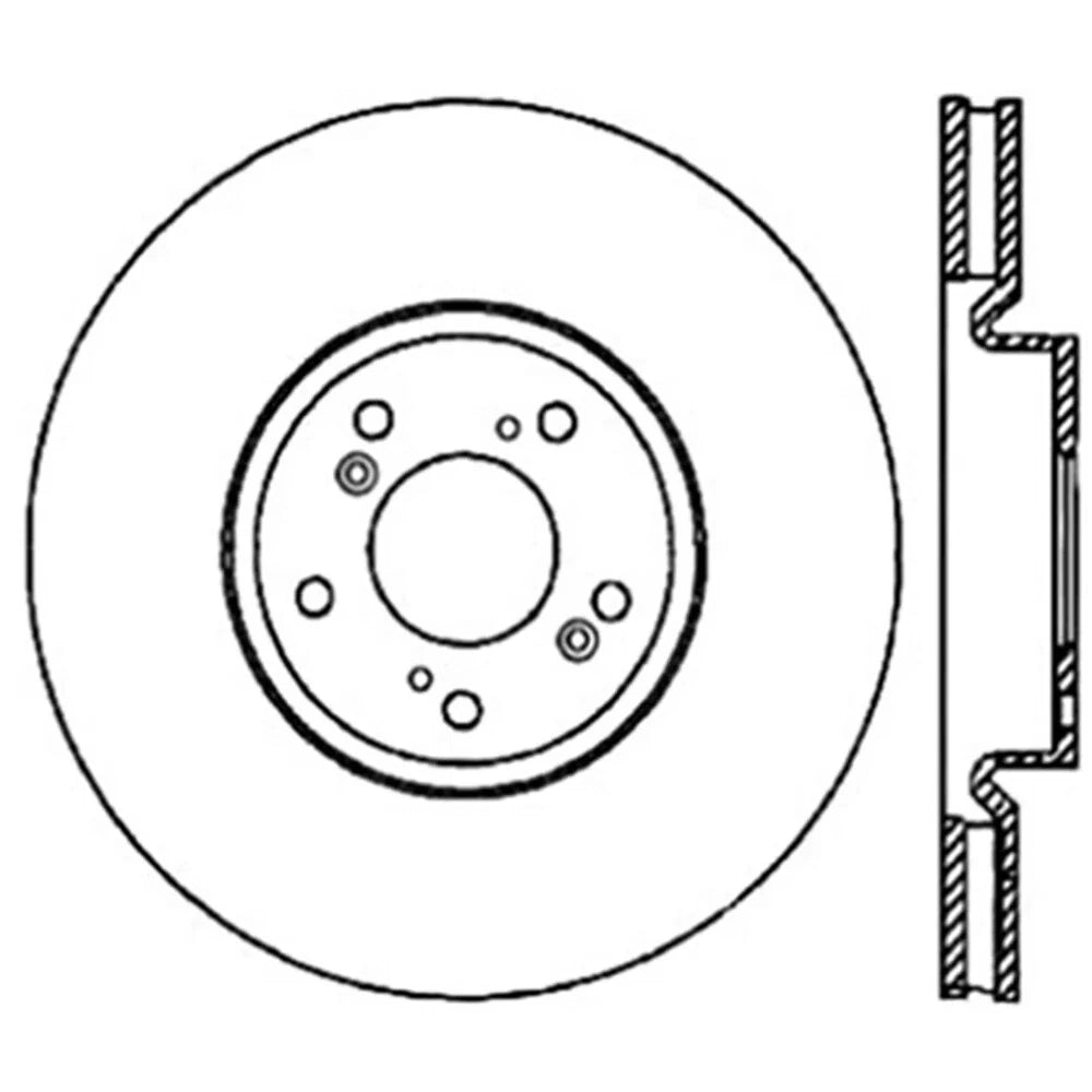 StopTech 04-08 Acura TL (Brembo Caliber) SportStop Slotted & Drilled Left Front Rotor