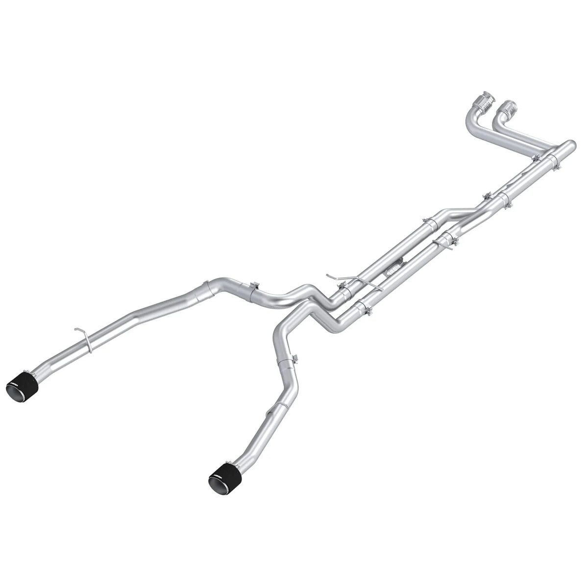 MBRP 2025 RAM RHO 3in Dual Split Rear Cat Back w/ Carbon Fiber Tips - T304