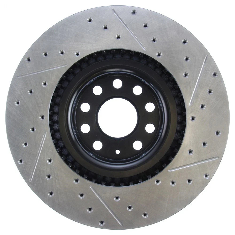 StopTech 09 VW Passat CC / 06-09 Passat Slotted & Drilled Right Front Rotor