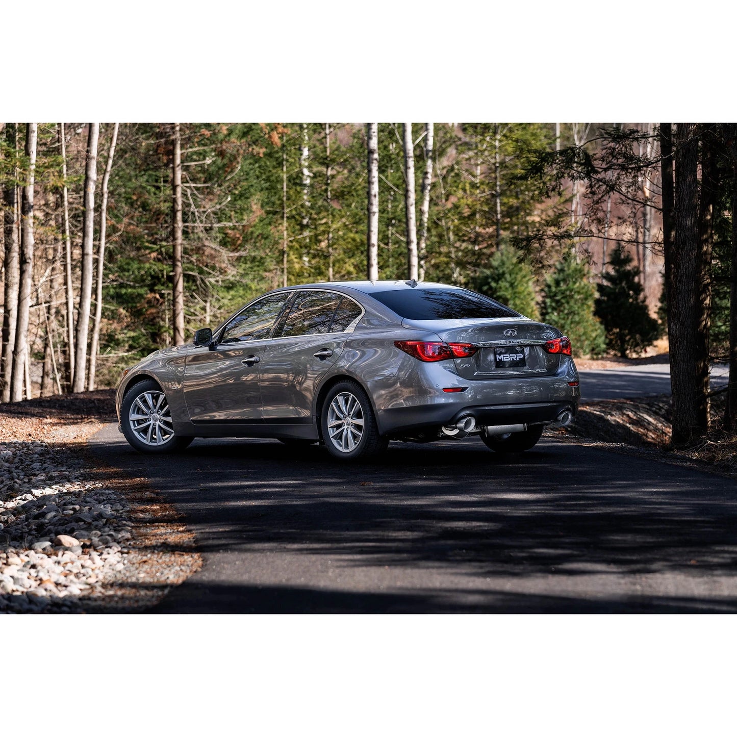 MBRP 16-22 Infiniti Q50 3.0L RWD/AWD 3in Cat-Back Dual Split Rear Street Version T304
