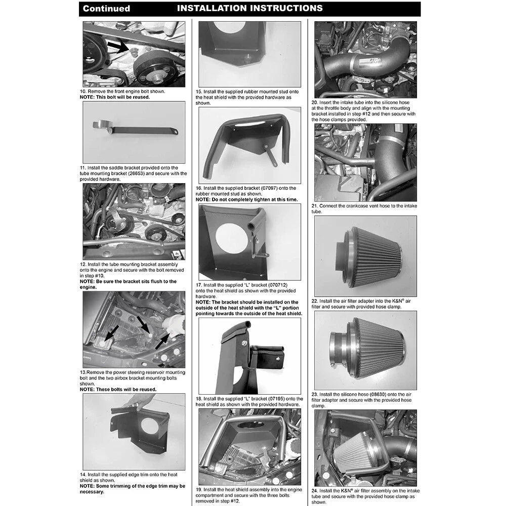 K&N 07 Jeep Wrangler V6-3.8L Performance Intake Kit