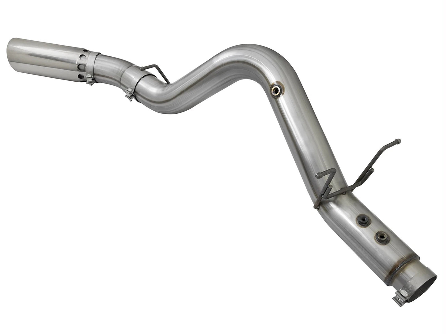 aFe LARGE BORE HD 5in 409-SS DPF-Back Exhaust w/Polished Tip 2017 GM Duramax V8-6.6L (td) L5P