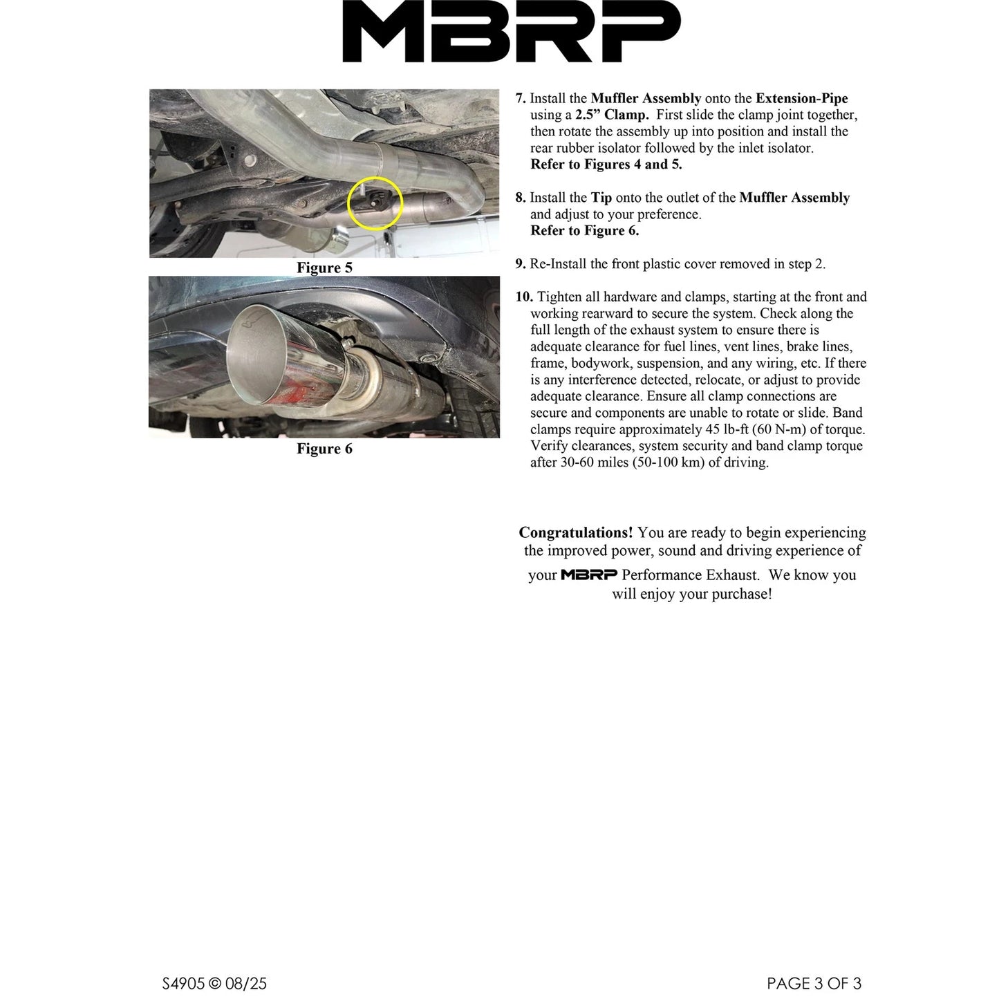 MBRP 22-26 Honda Civic Sport 3in OD Cat Back Single Rear Exit - AL
