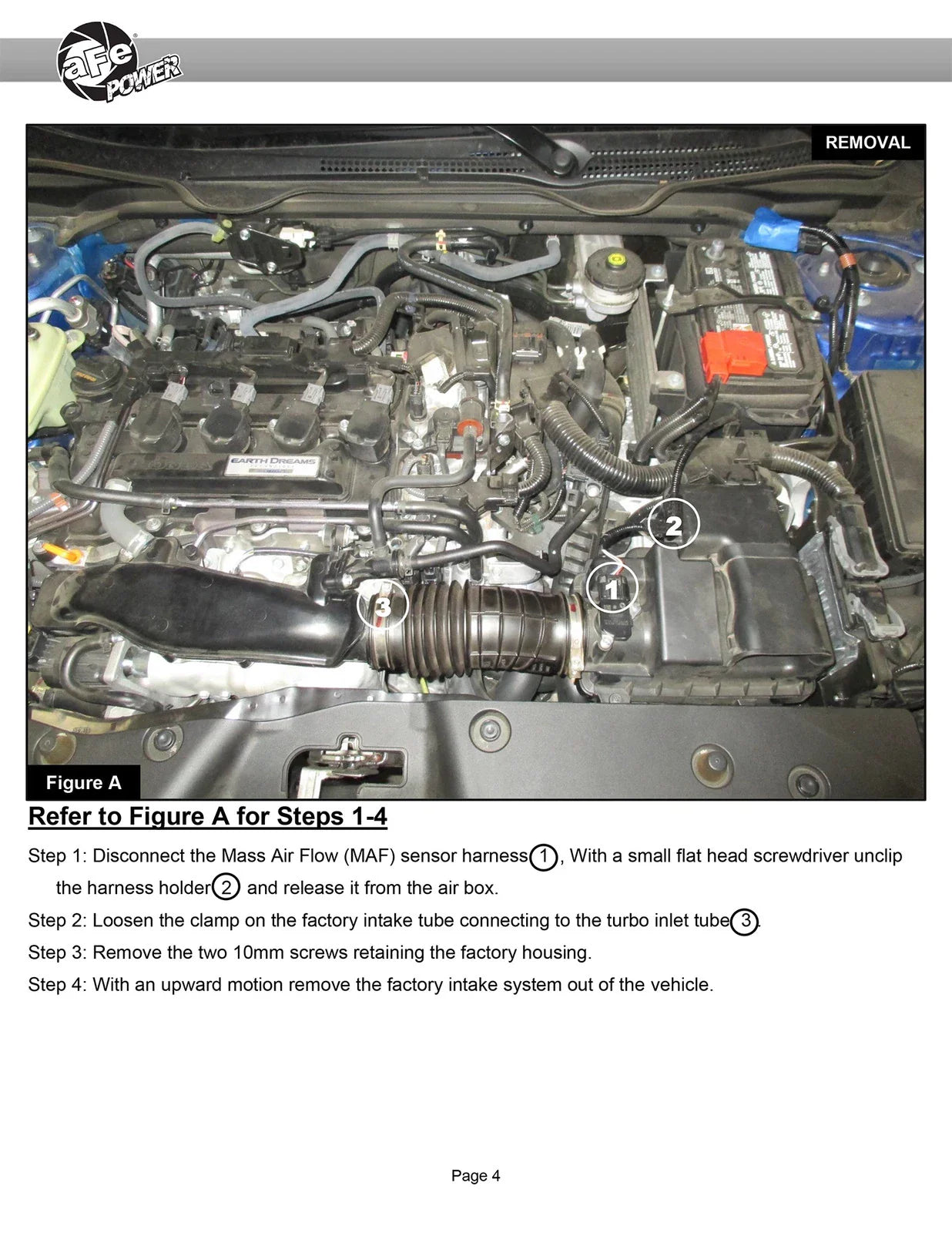 aFe Takeda Intakes Stage-2 Pro 5R AIS 16-19 Honda Civic I4-1.5L (t)