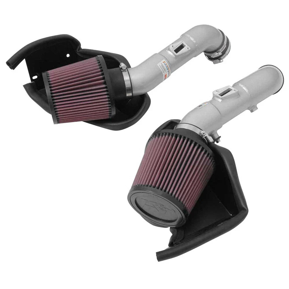 K&N 14-15 Infiniti Q50 3.7L V6 Dual Silver Typhoon Short Ram Intakes