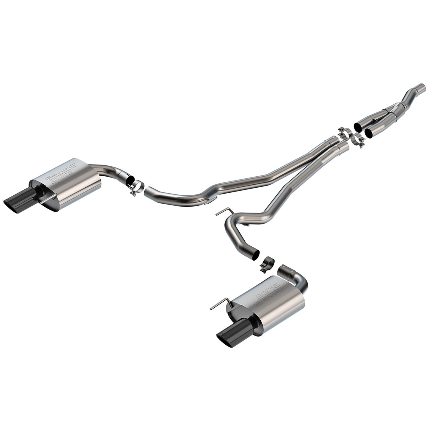 Borla 2024 Ford Mustang 2.3L Ecoboost 2.50 S-TYPE Black Chrome Catback Exhaust - Non-Active