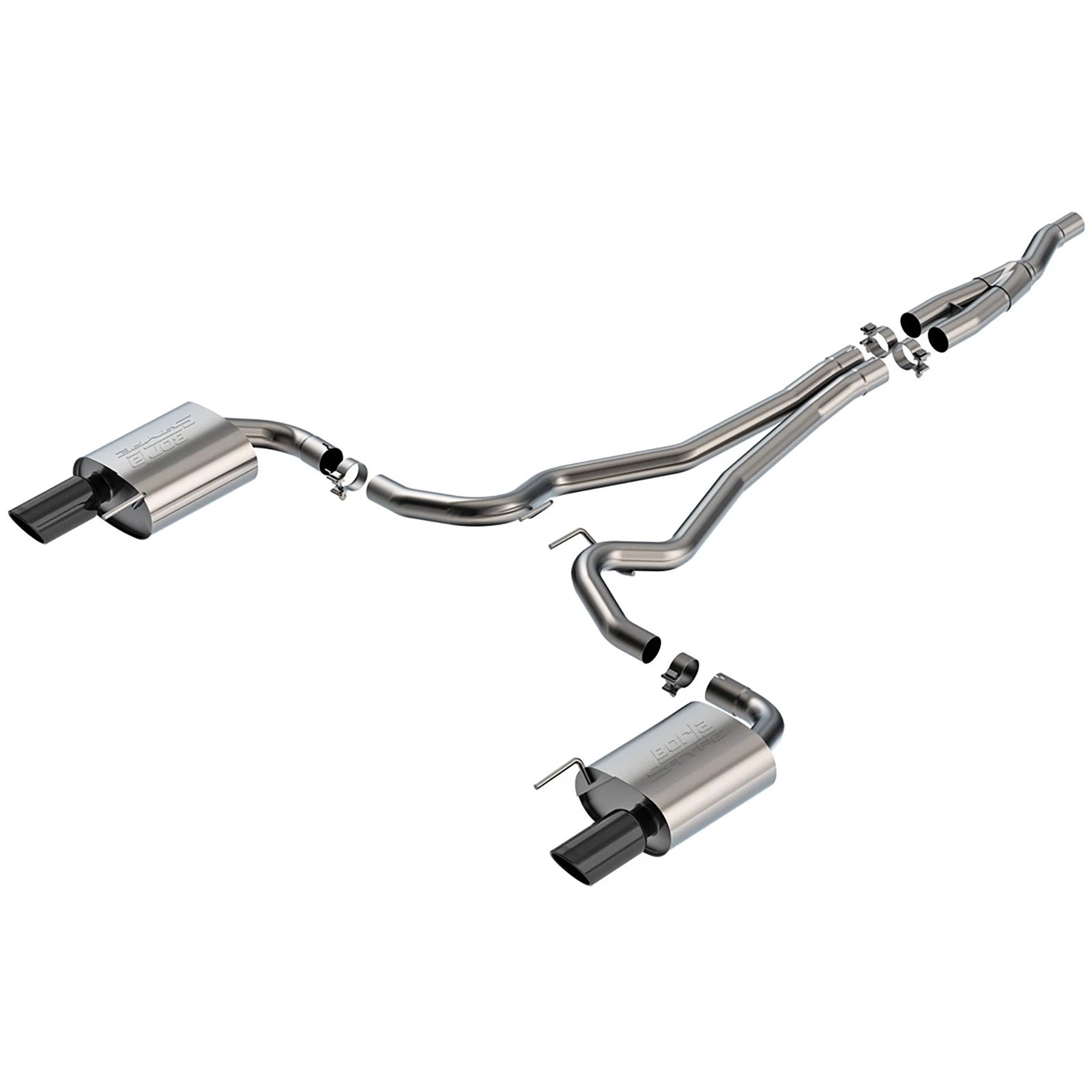 Borla 2024 Ford Mustang 2.3L Ecoboost 2.50 S-TYPE Black Chrome Catback Exhaust - Non-Active
