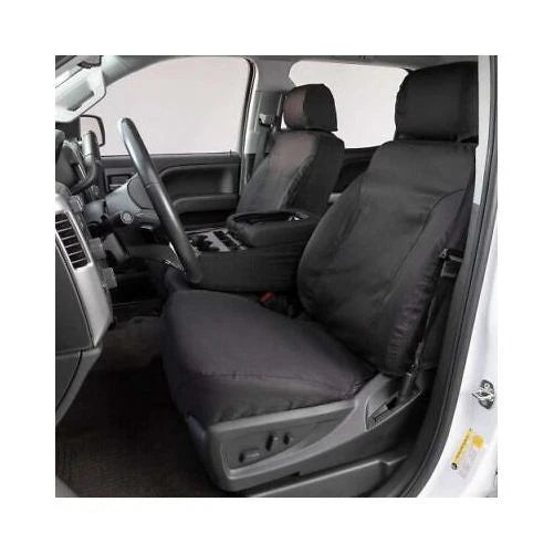 Covercraft 22-24 Dodge RAM 2500/3500 Polycotton SeatSaver Custom Front Row Seat Covers - Charcoal