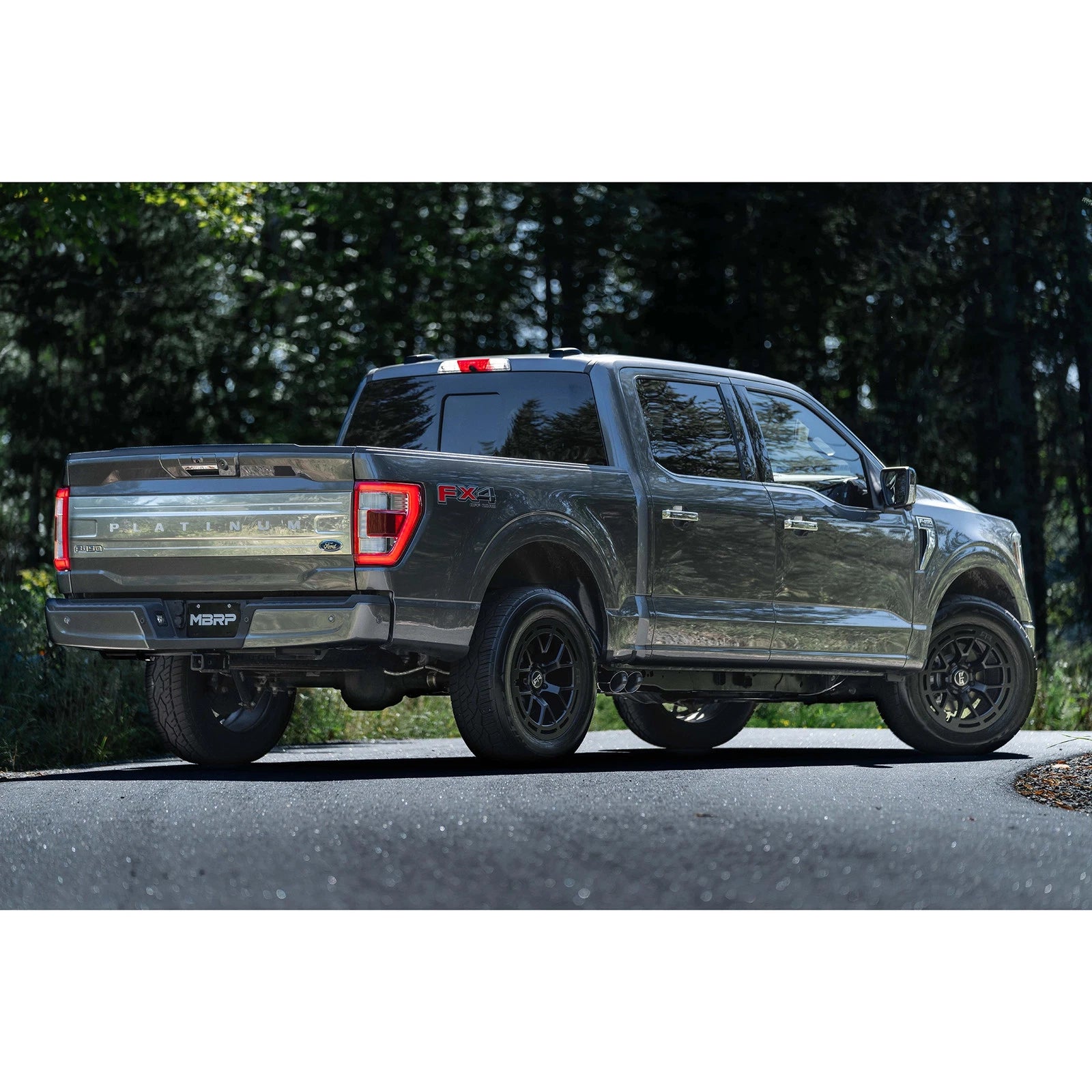 MBRP 2021+ Ford F150 Aluminized Dual Pre-Axle (Street Profile) 2.5in OD Tips 3in Cat Back Exhaust