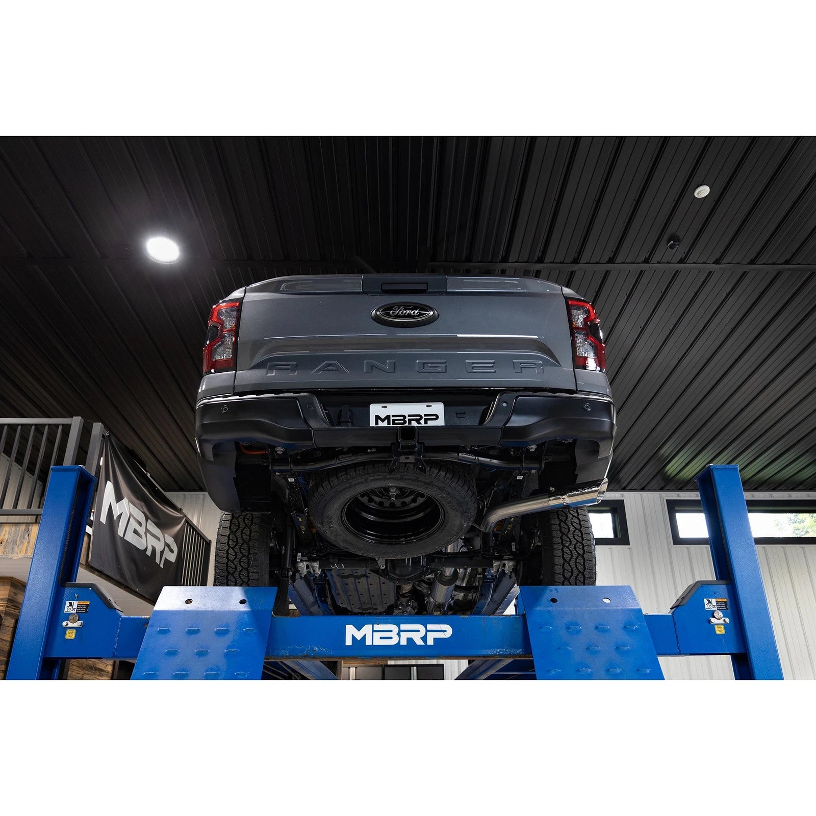 MBRP 2024+ Ford Ranger 2.7L 2.5 into 3in Single Side Exit Cat Back - T304