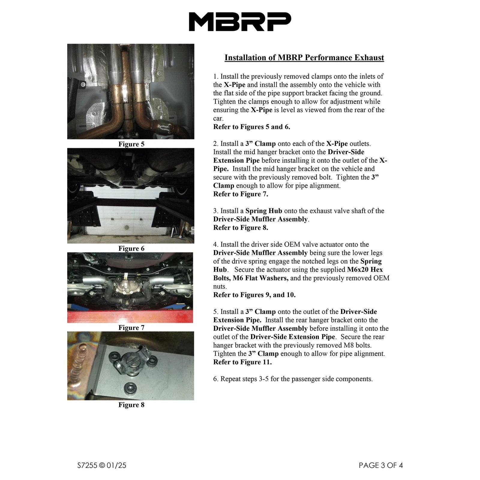 MBRP 2024+ For Mustang GT (S650) 3in Cat-Back Quad Tip - 4in Carbon Fiber Tips
