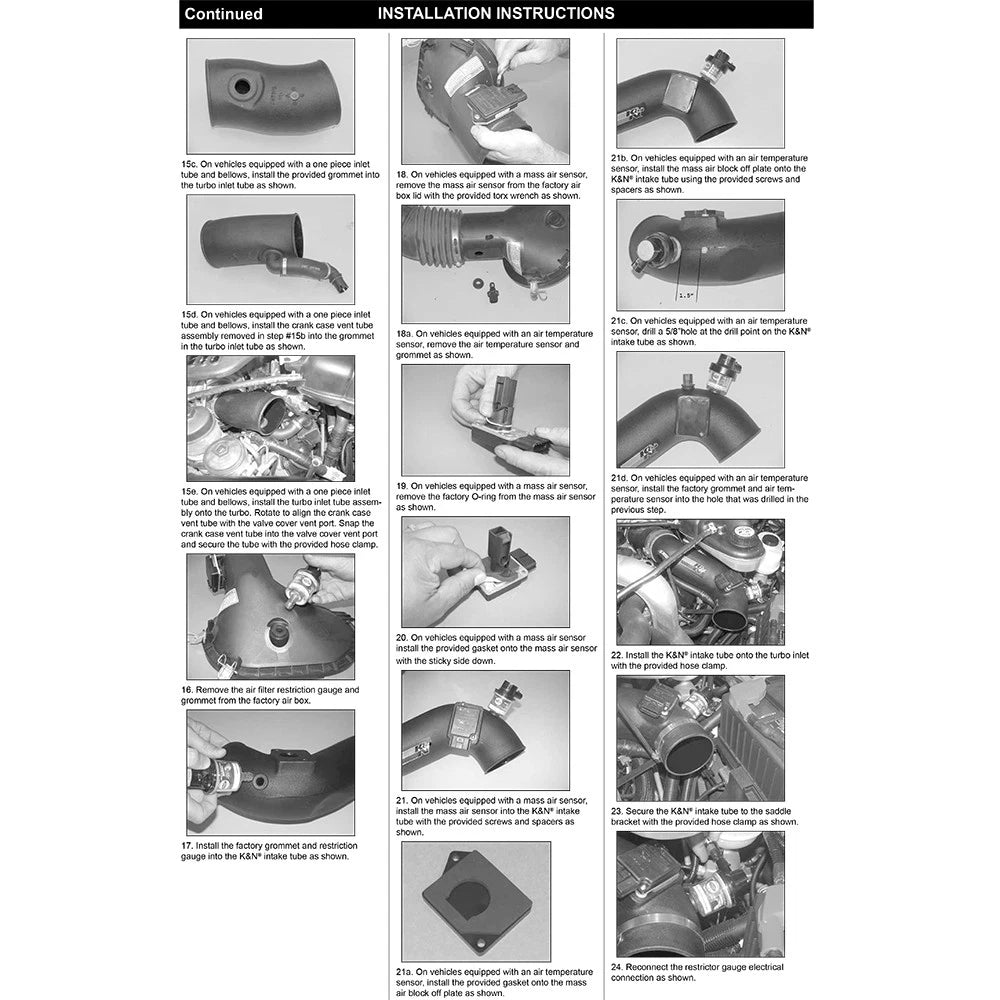K&N 03-07 Ford F-Series / Excursion V8-6.0L Performance Intake Kit