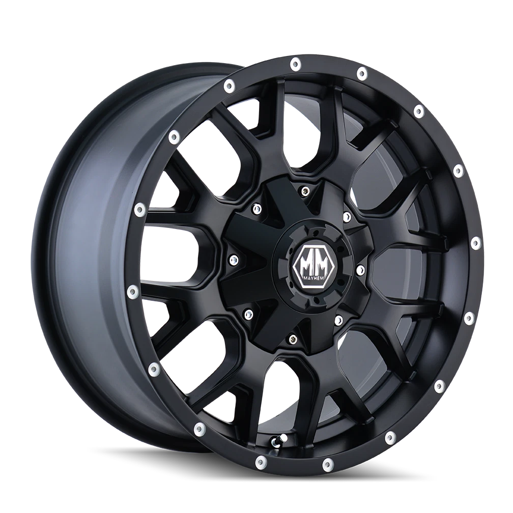 Mayhem 8015 Warrior 18x9 / 8x180 BP / 18mm Offset / 124.1mm Hub Matte Black Wheel