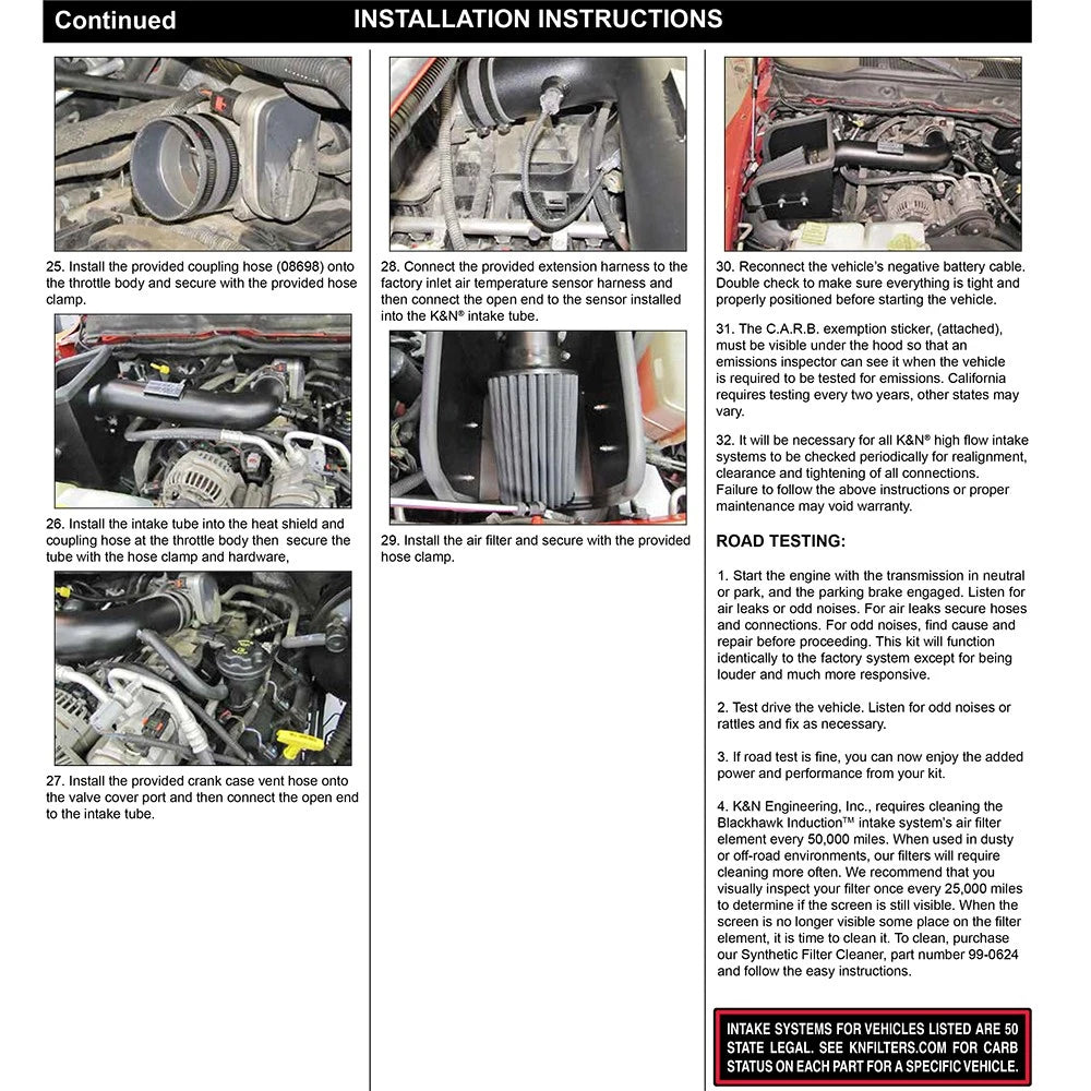 K&N 03-08 Dodge Ram 1500 / 2500 / 3500 V8.5.7L Performance Intake Kit
