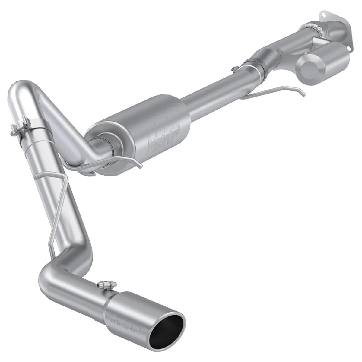 MBRP 19-24 GM 1500 Silverado/Sierra 2.7L Alum. Steel 3 Cat-Back w/ Single Side 4in Single Wall Tip