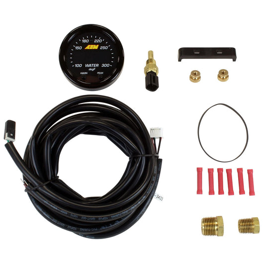 AEM X-Series Temperature 100-300F Gauge Kit (ONLY Black Bezel and Water Temp. Faceplate)