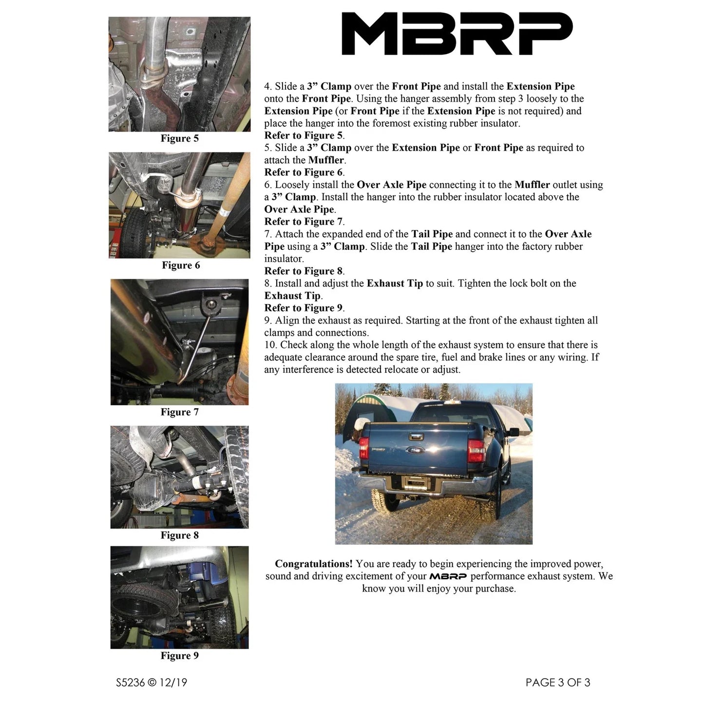 MBRP 11-12 Ford F150 V6 Ecoboost 3in T409 Cat Back Single Side Exit