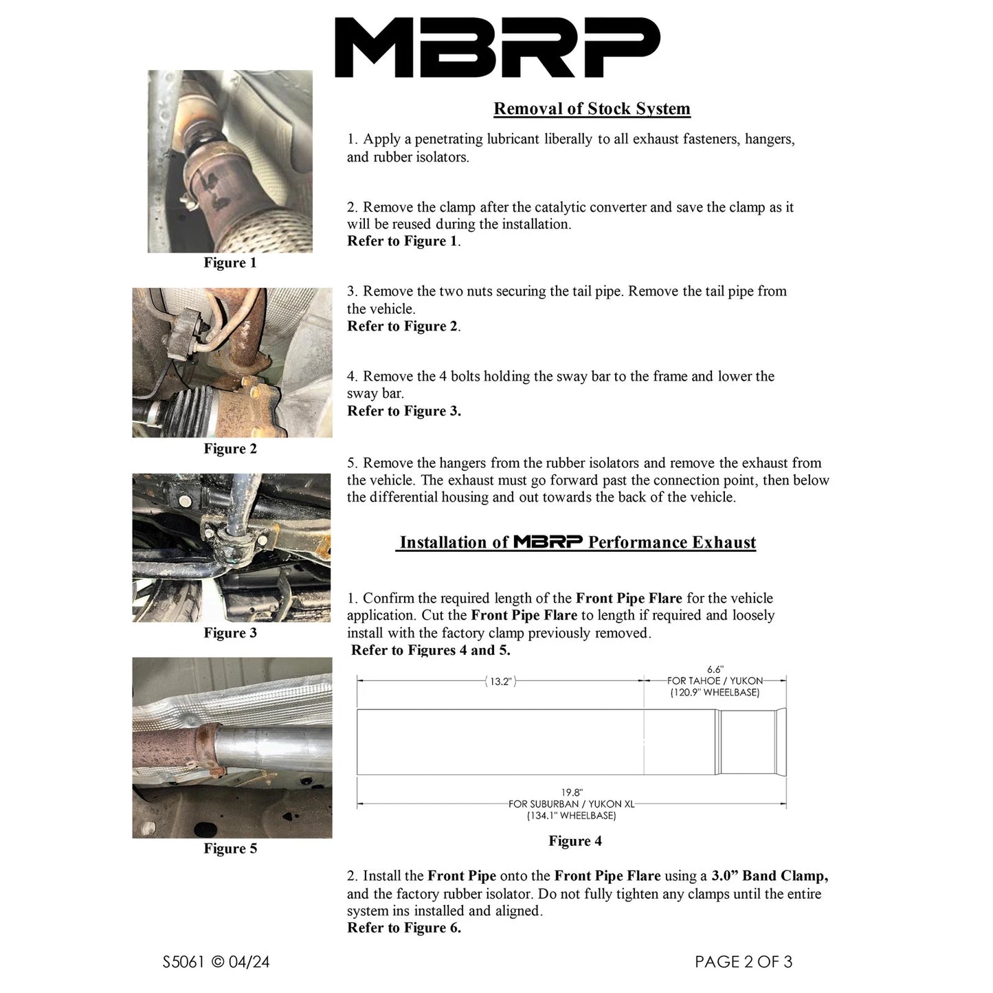 MBRP 21-24 Chevrolet/GMC Tahoe/Yukon/Suburban/Yukon XL 5.3L 3in Cat Back Single Side - T304