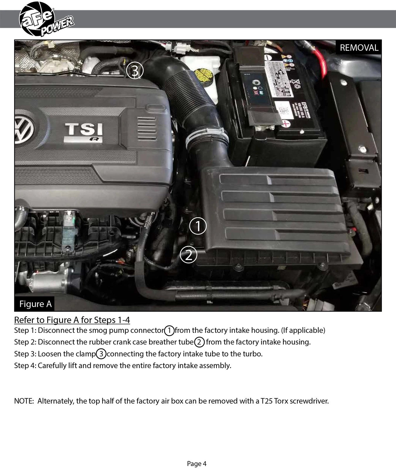 aFe Momentum GT Pro 5R Cold Air Intake System 15-18 Volkswagen Golf R I4-2.0L (t)