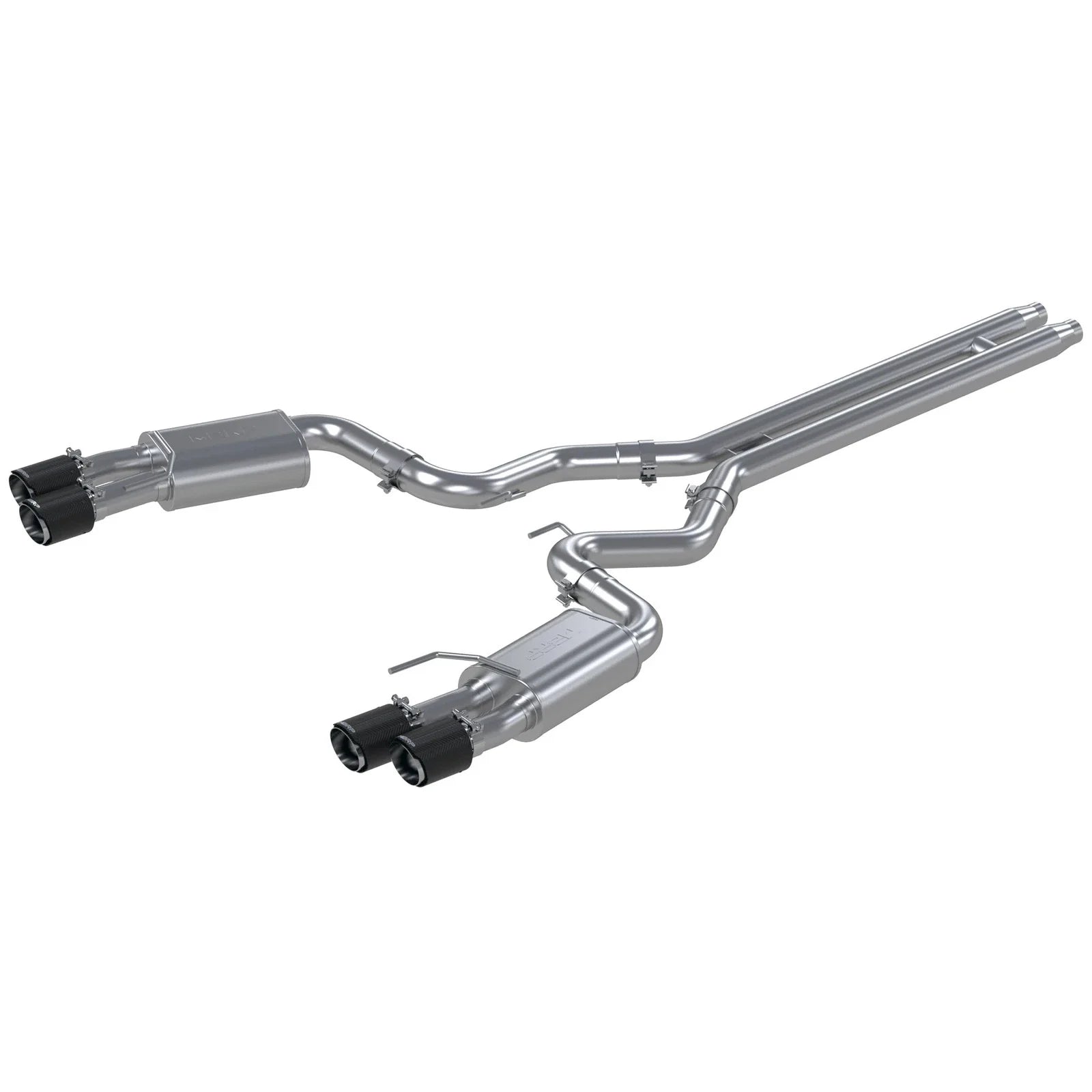 MBRP 18-22 Ford Mustang GT 5L T304 SS 3in Cat-Back Dual Rear w/4in Quad Carbon Fiber Tips (Street)