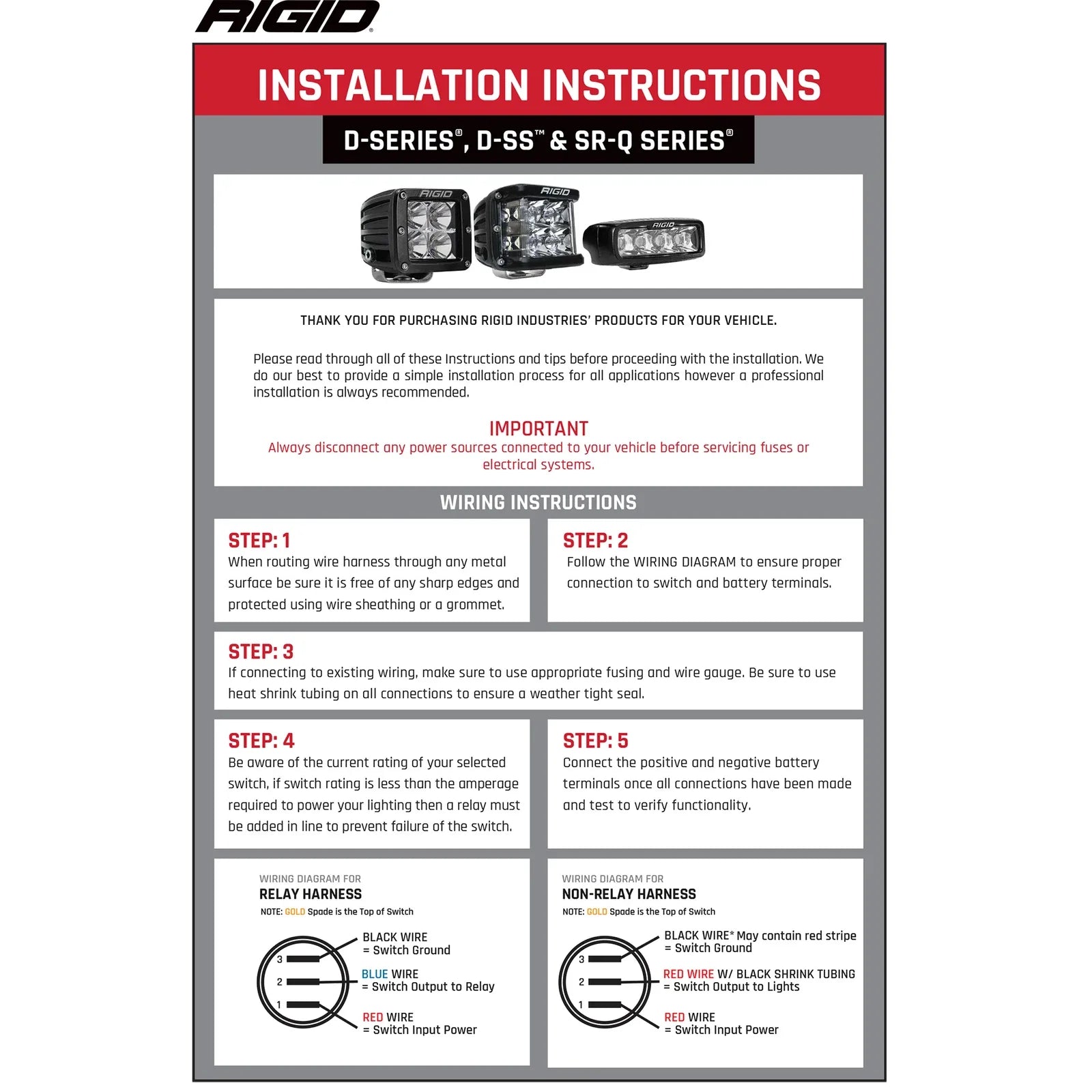 Rigid Industries Dually - Flush Mount - 60 Deg. Lens - Set of 2