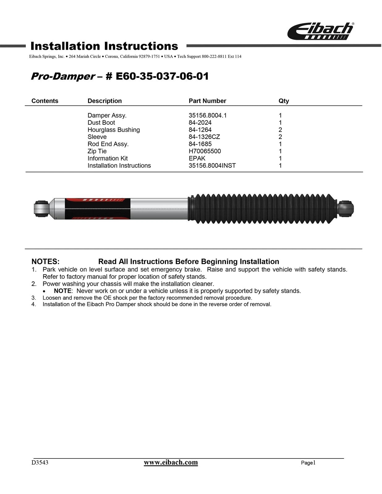 Eibach Pro-Truck Coilover 2.0 Front w/ Rear Shocks for 15-20 Ford F-150 3.5L EcoBoost 2WD