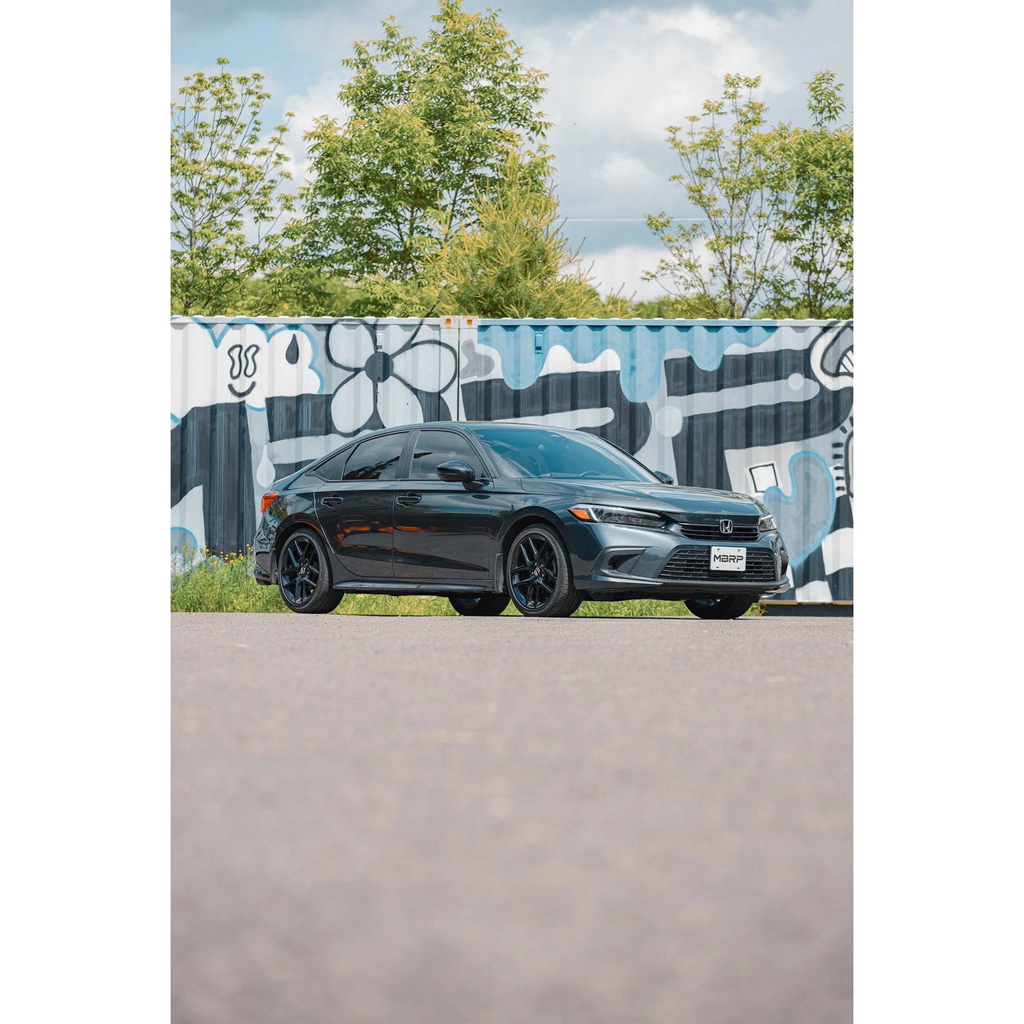 MBRP 22-26 Honda Civic Sport 3in OD Cat Back Single Rear Exit - AL