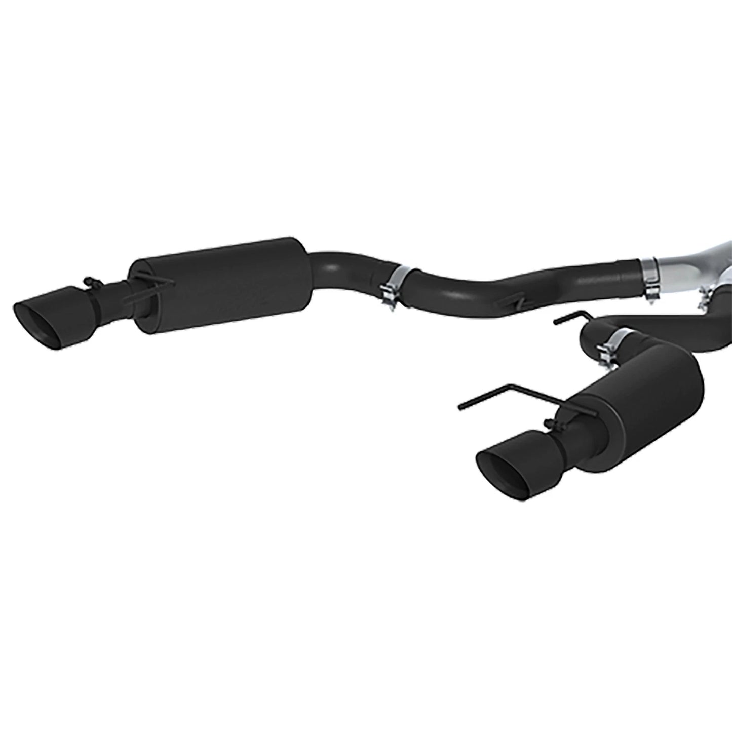 MBRP 15 Ford Mustang GT 5.0 Convertible Black 3in Cat Back Dual Split Rear Exit (Street Version)