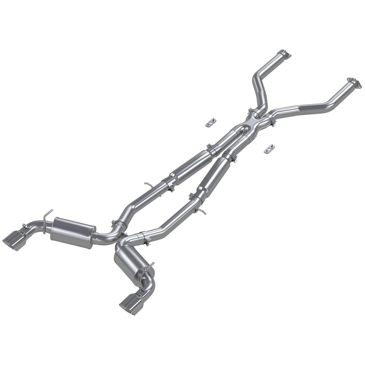 MBRP 17+ Infiniti Q60 3.0L RWD/AWD 3in Cat-Back Dual Split Rear Street Version w/4.5in OD Tips -T304