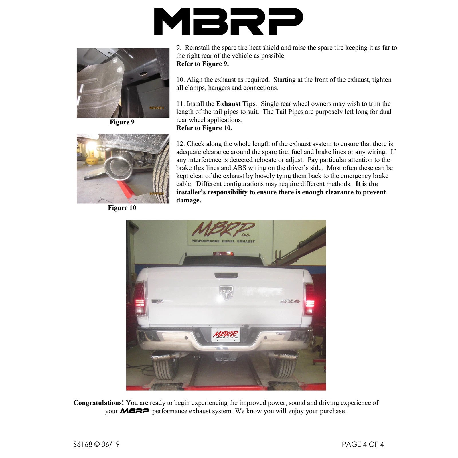 MBRP 13-15 Dodge 25/3500 Cummins 6.7L(Excl. CC/SB)4in Filter Back Cool Duals AL(Leaf Spring)