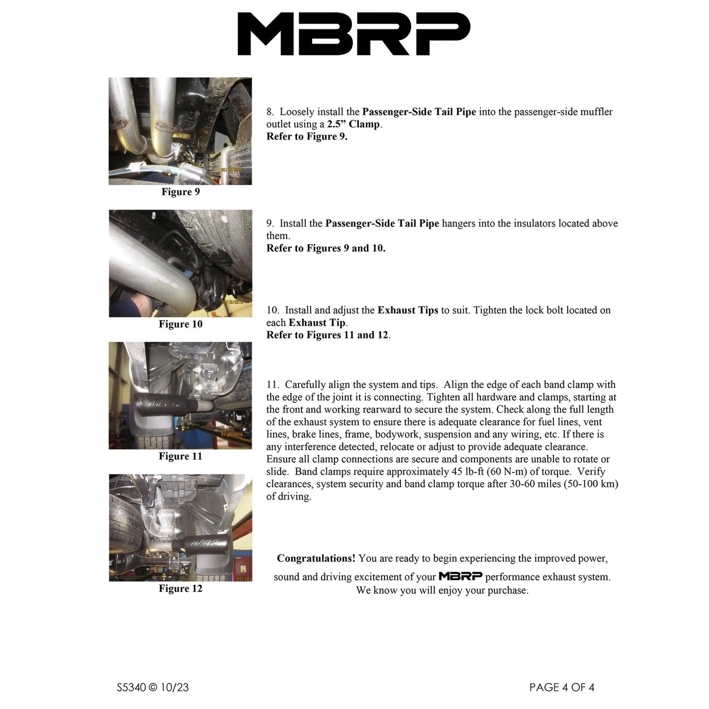 MBRP 2016 Toyota Tacoma 3.5L EC/CC Cat Back Dual Split Exit T409 Exhaust