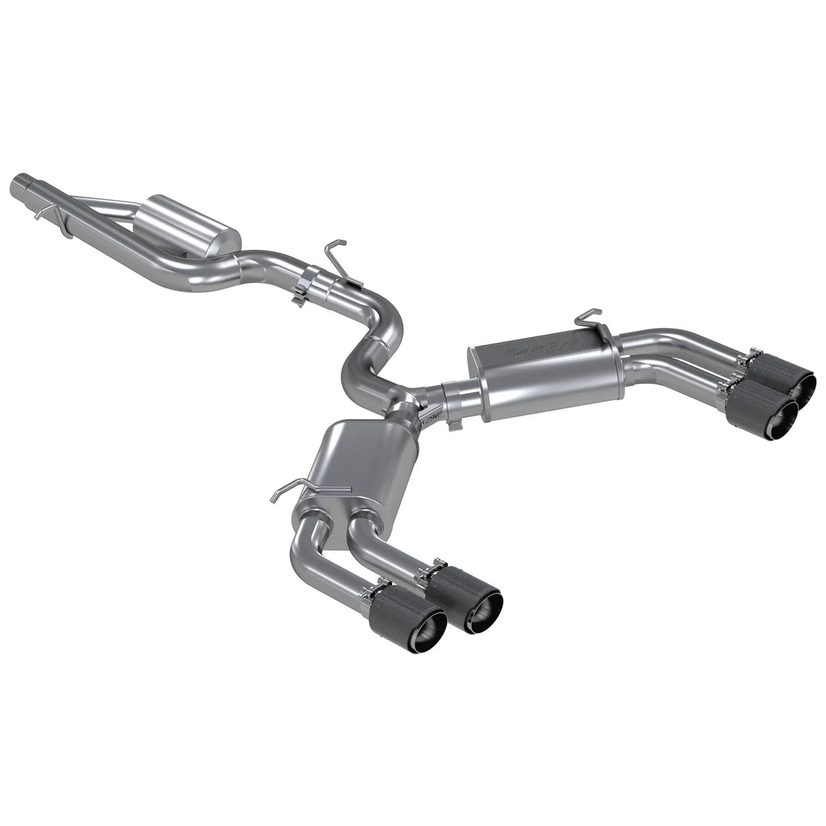 MBRP 15-18 Audi S3 SS 3in Quad Split Rear Exit w/ Carbon Fiber Tips - T304
