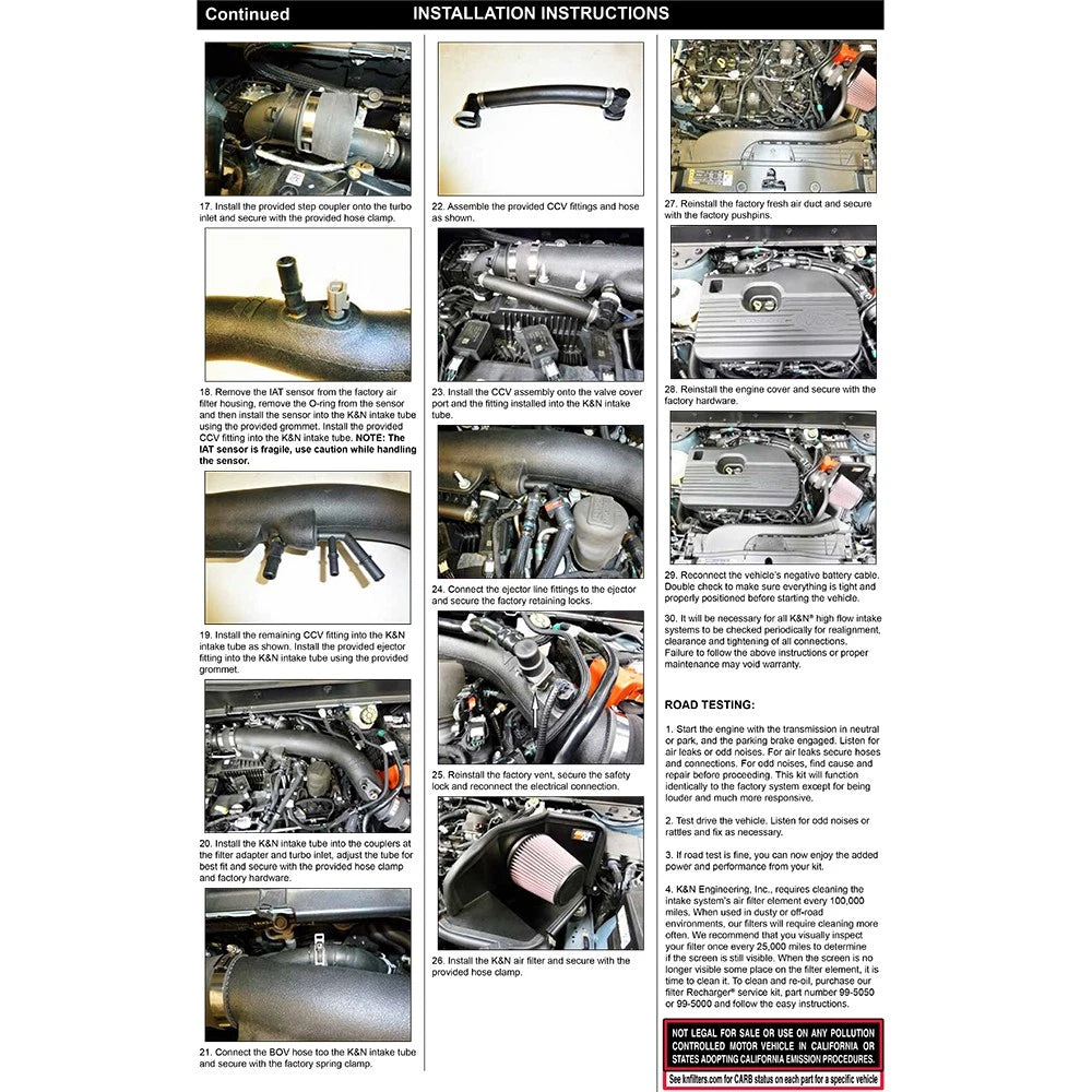 K&N 2022 Ford Maverick/Bronco Sport L4 2.0L Performance AirCharger Intake System