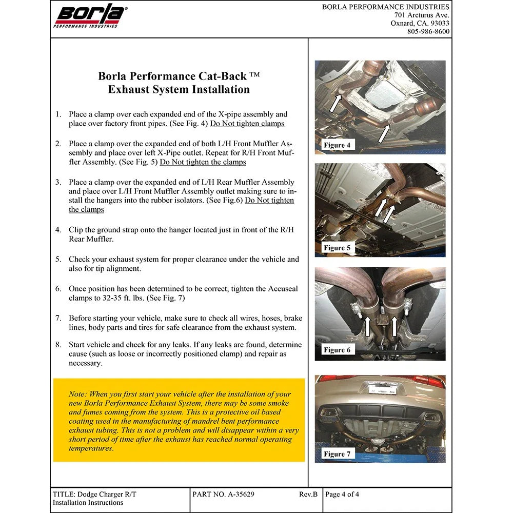Borla 11-14 Dodge Charger R/T / 11-14 Chrysler 300 C 5.7L V8 AT/MT S-Type SS Catback Exhaust
