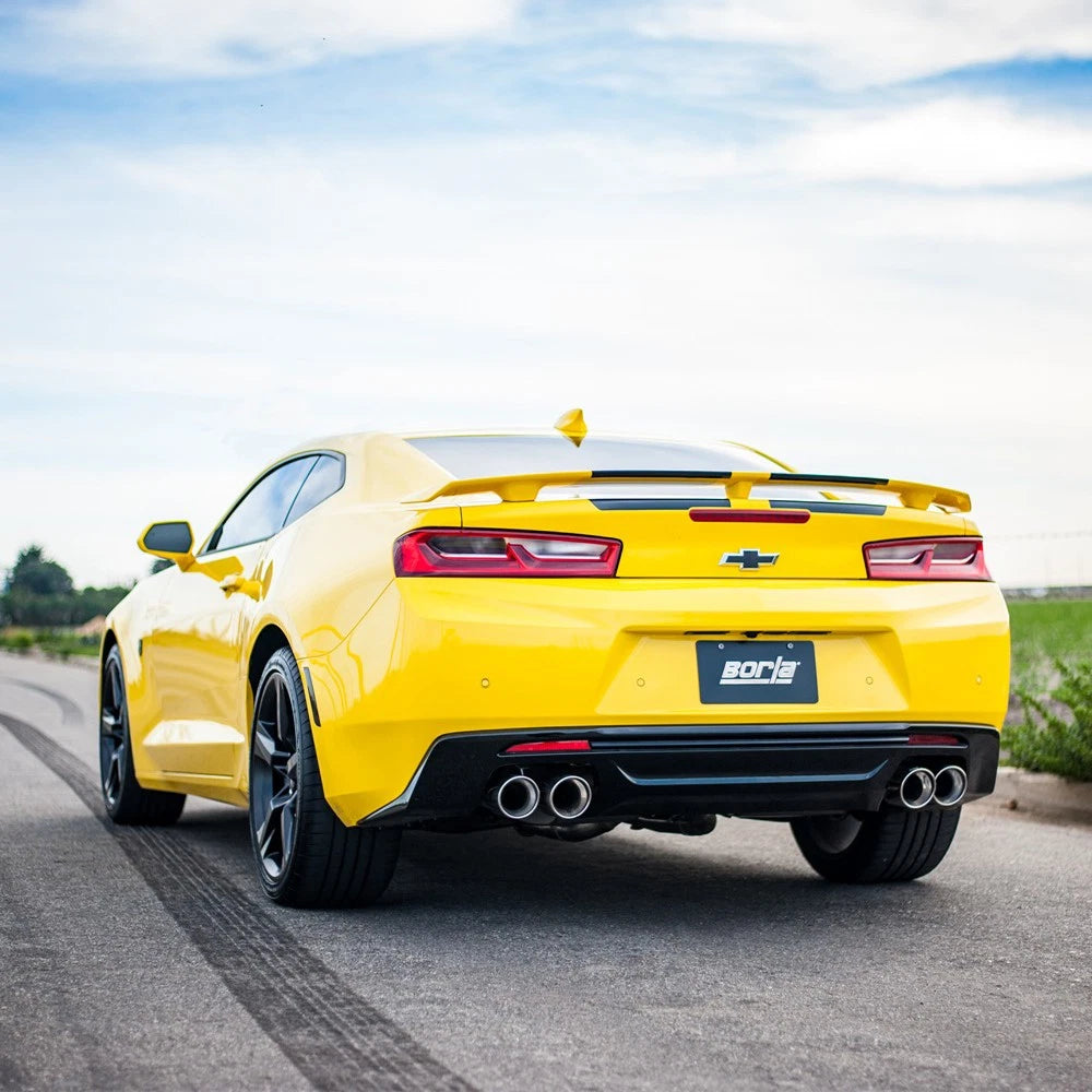 Borla 16 Chevy Camaro SS 6.2L w/ Dual NPP Atak Quad RD RL Tips Dual Exit Rear Section Exhaust